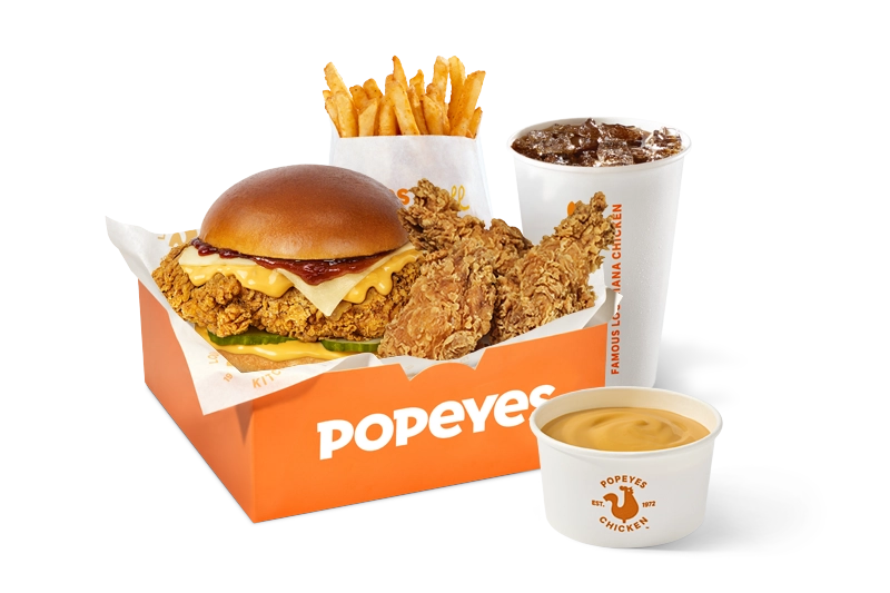 The Cheesy Chicken Sandwich BIG Box Meal