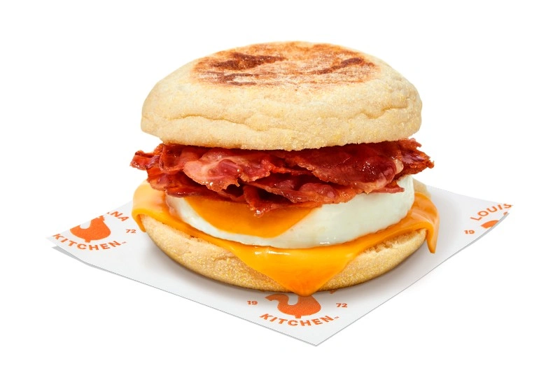 Double Bacon, Egg and Cheese Muffin
