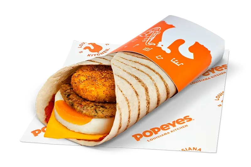 Big Cajun Wrap with Chicken Breakfast Patty