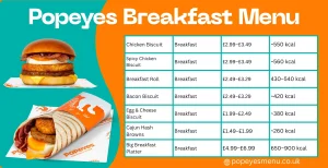 Popeyes Breakfast Menu UK