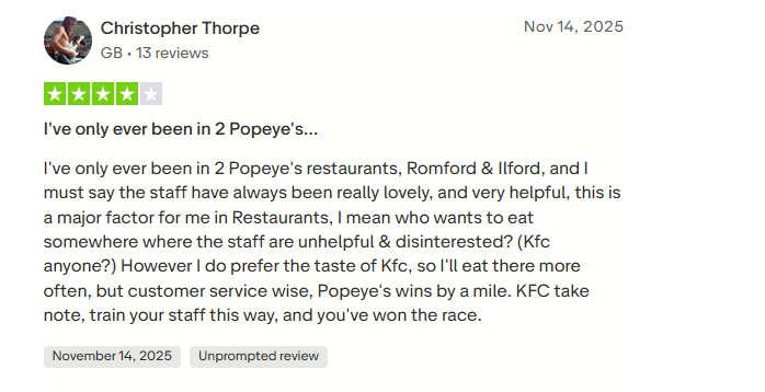 Popeyes Louisiana Chicken London Reviews From Trustpilot
