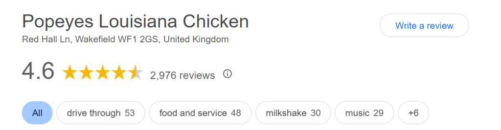 Reviews of Popeyes Wakefield