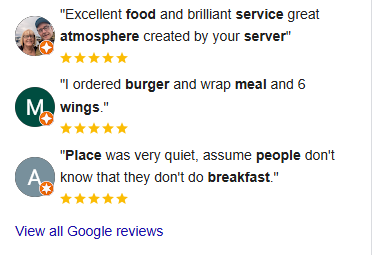 Popeyes East Kilbride Google Reviews