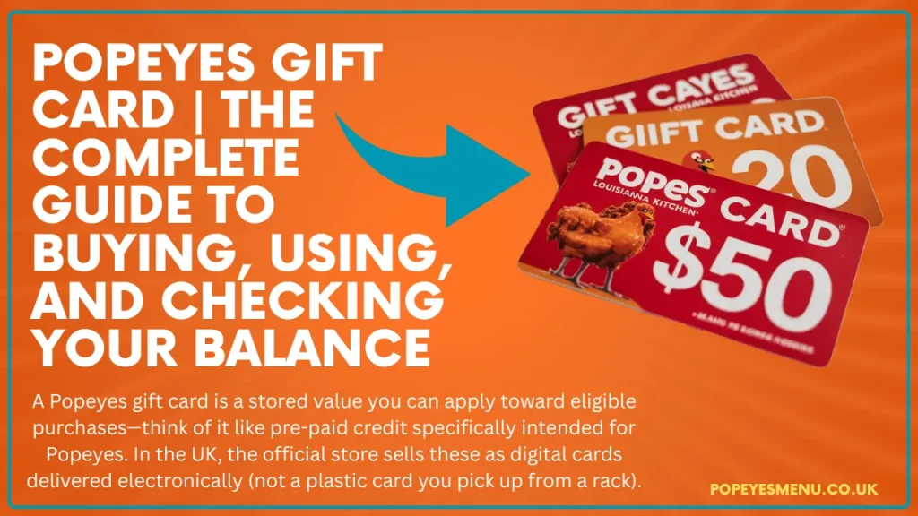 Popeyes Gift Cards 2026
