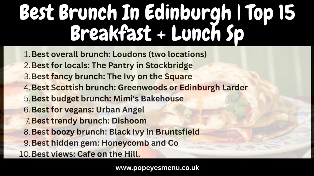 Brunch Edinburgh
