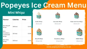 Popeyes Ice cream Menu