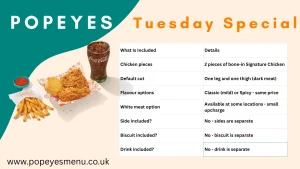 Popeyes Tuesday Specials