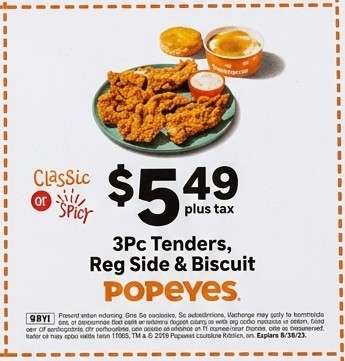 3 pc Tenders, Reg Side & Biscuit