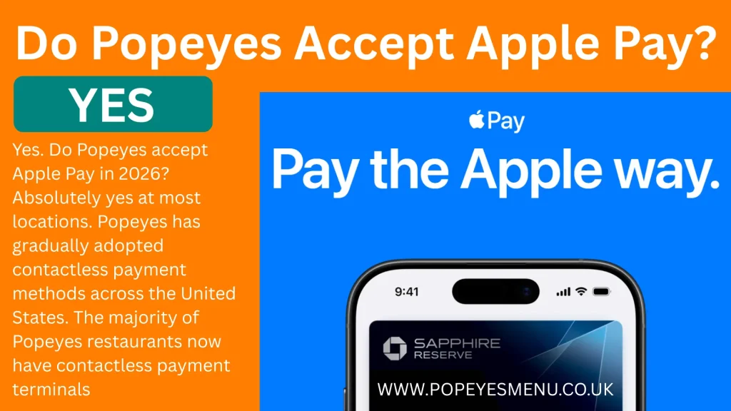 Do Popeyes Accept Apple Pay?