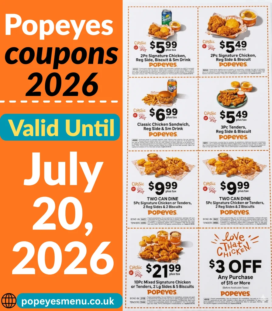 Popeyes Coupons Valid July