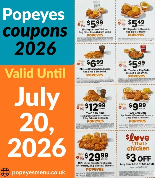 Popeyes Coupons Valid Until July 2026